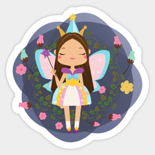 Fairy among the flowers Sticker